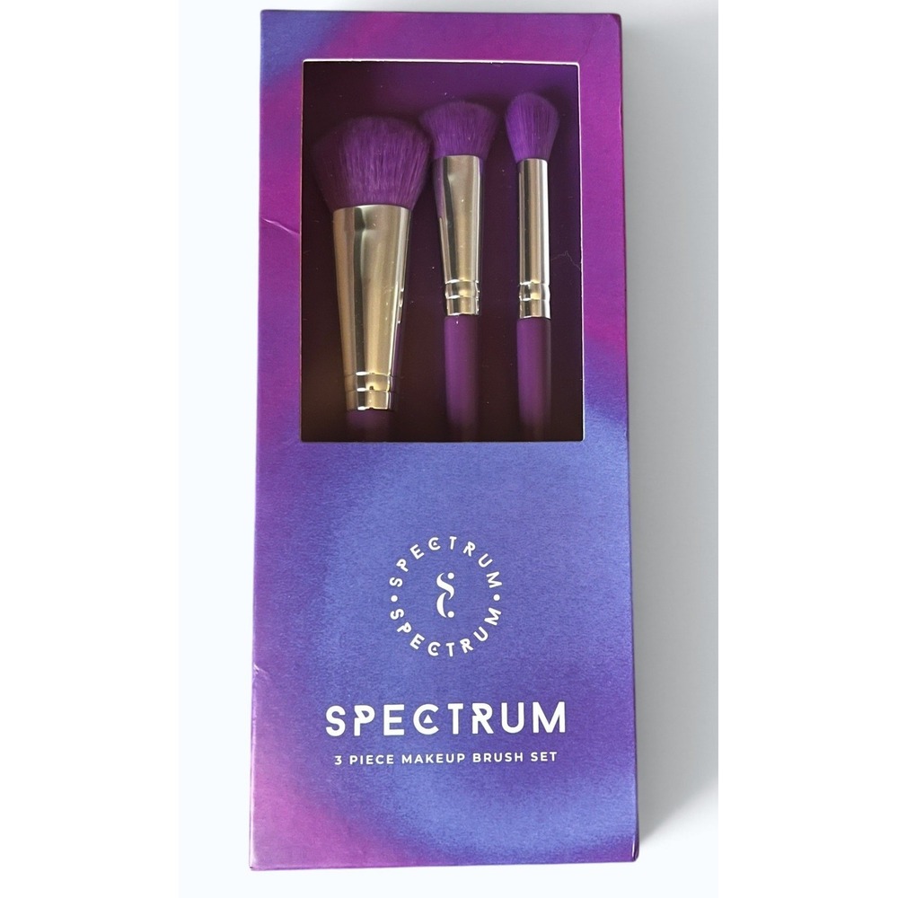 Spectrum Collections 3 Piece Makeup Brush Set B32 A76 A75 Purple Vegan NEW